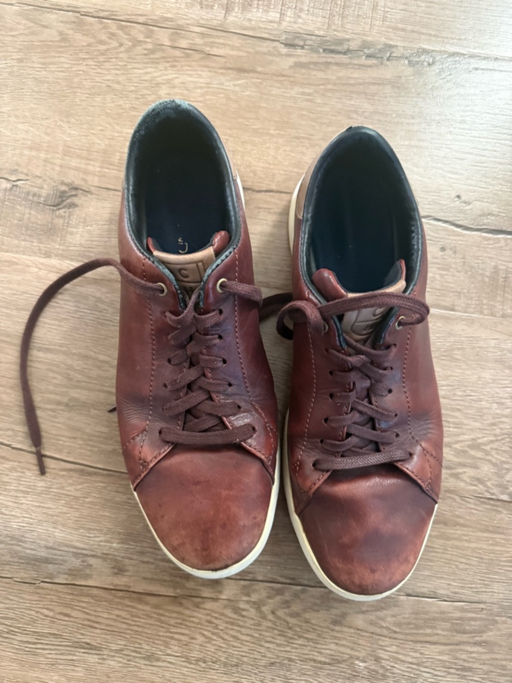 Men's Casual Leather Cole Haan Sneakers in Brown